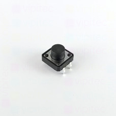 Mikrotaster, SPST-NO, 2 Positionen, THT, 12 x 12 x 7,5 mm, 12 V, 50 mA, -20..70 °C, TACT Schalter