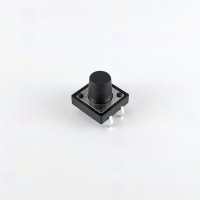 Mikrotaster, SPST-NO, 2 Positionen, THT, 12 x 12 x 9,5 mm, 12 V, 50 mA, -20..70 °C, TACT Schalter