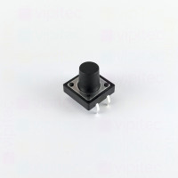 Mikrotaster, SPST-NO, 2 Positionen, THT, 12 x 12 x 10 mm, 12 V, 50 mA, -20..70 °C, TACT Schalter