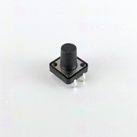 Mikrotaster, SPST-NO, 2 Positionen, THT, 12 x 12 x 12 mm, 12 V, 50 mA, -20..70 °C, TACT Schalter
