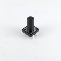 Mikrotaster, SPST-NO, 2 Positionen, THT, 12 x 12 x 16 mm, 12 V, 50 mA, -20..70 °C, TACT Schalter