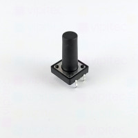 Mikrotaster, SPST-NO, 2 Positionen, THT, 12 x 12 x 19 mm, 12 V, 50 mA, -20..70 °C, TACT Schalter