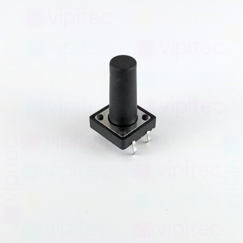 Mikrotaster, SPST-NO, 2 Positionen, THT, 12 x 12 x 19 mm, 12 V, 50 mA, -20..70 °C, TACT Schalter