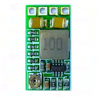 Mini-DC-DC, Einstellbarer DC-DC Step-Down Spannungswandler, Abwärtswandler, 2 A, 12..20 V zu 1,8 V / 2,5 V / 3,3 V / 5 V / 9 V / 12 V oder ADJ, fest oder variabel einstellbar, mit Potentiometer