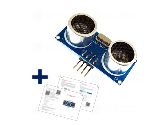 HC-SR04 Ultraschall-Distanzsensor, mit Anleitung, 2..400 cm, 5 V, -15..70°C