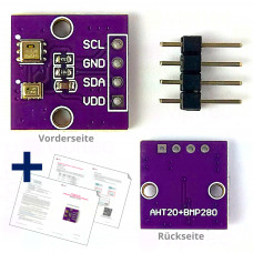 BMP280+AHT20 Temperatur-, Luftdruck- und Luftfeuchtesensor, mit Anleitung, 2,8..5 V, I2C