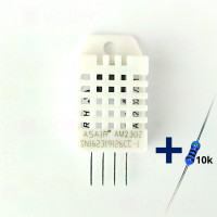ASAIR® DHT22 (AM2302) Sensor für Temperatur und Luftfeuchte, 3,3..5,5 V, 0..99,9 ± 2 % rH, -40..80 ± 1 °C, mit 10K Widerstand und Anleitung