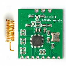 CC1101 868 MHz Funk-Transceiver-Modul, mit Produktinformationen, 1,8..3,6 V, 863..870 MHz, 350 m, 500 kBit/s, -40..85 °C, SPI