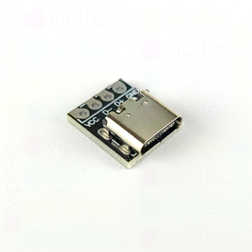 USB-C Breakout-Platine, Buchse, VCC, D-, D+, GND, 5 V, -40..85 °C