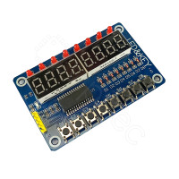 TM1638-8 8-Segment-Anzeige, 8 Elemente, 8 LEDs, 8 Taster, 5 V
