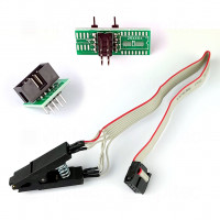 SOP-8/SOIC-8 Test-Clip, mit Adapter-Platinen, zur BIOS- und EEPROM-Programmierung, 93Cxx / 25Cxx / 24Cxx