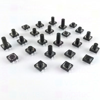 12x12 mm THT-Mikrotaster Auswahl, SPST-NO, 12 V, 50 mA, -20..70 °C, 2 Positionen, TACT Schalter