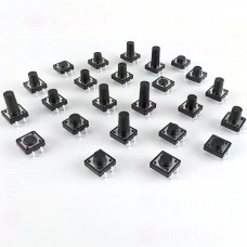 12x12 mm THT-Mikrotaster Auswahl, SPST-NO, 12 V, 50 mA, -20..70 °C, 2 Positionen, TACT Schalter