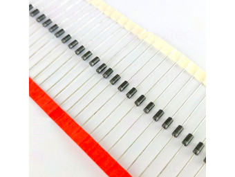 1N4007, Gleichrichterdiode, THT, DO41 / DO204AC, 1 kV / 1,1 V, 1 A, -55..150 °C