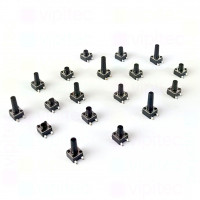 4,5x4,5 mm SMD-Mikrotaster Auswahl, SPST-NO, 12 V, 50 mA, -20..70 °C, 2 Positionen, TACT Schalter