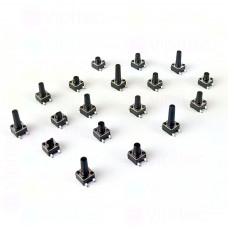 4,5x4,5 mm SMD-Mikrotaster Auswahl, SPST-NO, 12 V, 50 mA, -20..70 °C, 2 Positionen, TACT Schalter