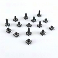 6x6 mm SMD-Mikrotaster Auswahl, SPST-NO, 12 V, 50 mA, -25..70 °C, 2 Positionen, TACT Schalter