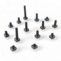 6x6 mm THT-Mikrotaster Auswahl, SPST-NO, 12 V, 50 mA, -25..70 °C, 2 Positionen, TACT Schalter