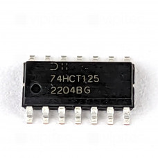 74HCT125, Puffer, Leitungstreiber, 4-fach, Low-Enable, Tri-State, SMD, SO-14, 5V High-Speed CMOS, -40..125 °C
