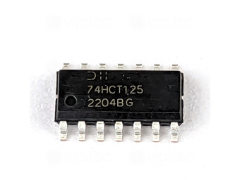 74HCT125, Puffer, Leitungstreiber, 4-fach, Low-Enable, Tri-State, SMD, SO-14, 5V High-Speed CMOS, -40..125 °C