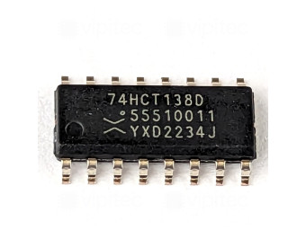 74HCT138, 3-zu-8 Leitungsdekoder, Demultiplexer, SMD, SO-16, 5V High-Speed CMOS, -40..125 °C