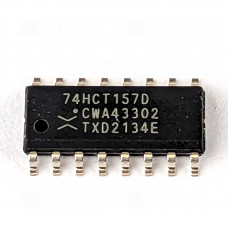 74HCT157, 2-Kanal Multiplexer, 4-fach, SMD, SO-16, 5V High-Speed CMOS, -40..125 °C