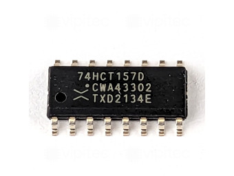 74HCT157, 2-Kanal Multiplexer, 4-fach, SMD, SO-16, 5V High-Speed CMOS, -40..125 °C
