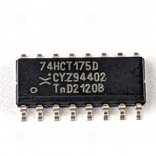 74HCT175, D-Flip-Flop, 4-fach, mit Reset, SMD, SO-16, 5V High-Speed CMOS, -40..125 °C