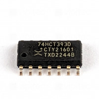 74HCT393, 4-Bit Binärzähler, 2-fach, SMD, SO-14, 5V High-Speed CMOS, -40..125 °C