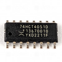 74HCT4051, 8-Kanal Multiplexer, Demultiplexer, SMD, SO-16, 5V High-Speed CMOS, -40..125 °C