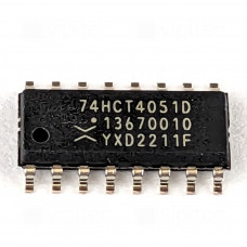 74HCT4051, 8-Kanal Multiplexer, Demultiplexer, SMD, SO-16, 5V High-Speed CMOS, -40..125 °C