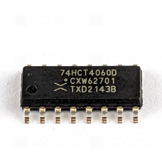 74HCT4060, Asynchroner Binärzähler mit Oszillator, 14-stufig, SMD, SO-16, 5V High-Speed CMOS, -40..125 °C