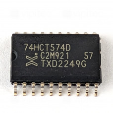 74HCT574, D-Flip-Flop, 8-fach, Tri-State, SMD, SO-20, 5V High-Speed CMOS, -40..125 °C