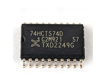 74HCT574, D-Flip-Flop, 8-fach, Tri-State, SMD, SO-20, 5V High-Speed CMOS, -40..125 °C