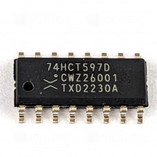 74HCT597, 8-Bit Schieberegister, mit Eingabe-Flip-Flops, SMD, SO-16, 5V High-Speed CMOS, -40..125 °C