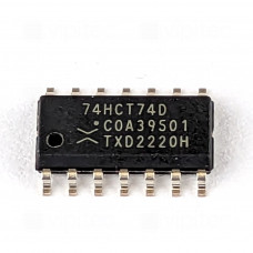 74HCT74, D-Flip-Flop, 2-fach, mit Set und Reset, SMD, SO-14, 5V High-Speed CMOS, -40..125 °C