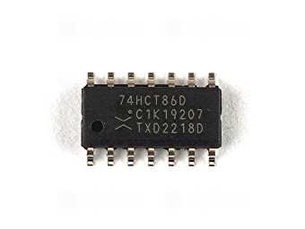74HCT86, 2-Kanal XOR, 4-fach, SMD, SO-14, 5V High-Speed CMOS, -40..125 °C