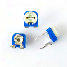5 Kiloohm Potentiometer, THT, ±30%, 100 mW, 50 V, -25..40 °C, 5x5mm, liegend, RKT6V