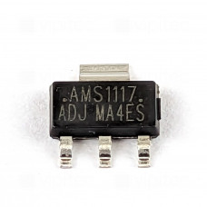 AMS1117-ADJ, Variabler LDO-Linearspannungsregler, 1,25..12 V, SMD, SOT-223, 0..125 °C