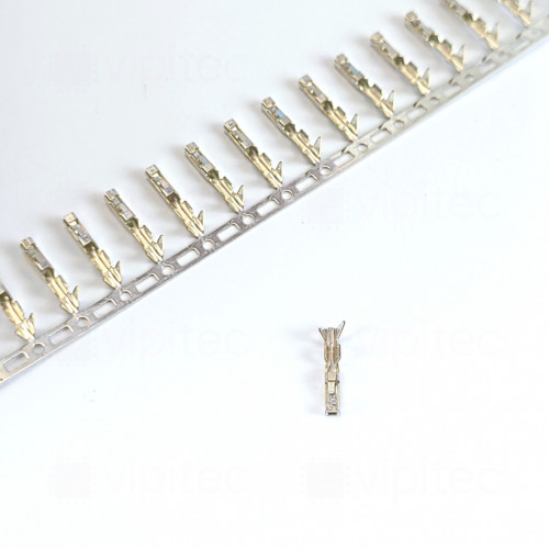 Crimpkontakt, Buchse, RM 2,54 mm, Dupont Leitungskontakt, weiblich, verzinnt, L 10 mm