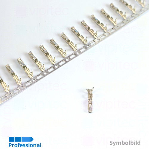 Crimpkontakt, Buchse, RM 2,54 mm, Dupont Leitungskontakt, weiblich, verzinnt, L 11,6 mm