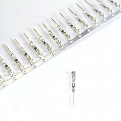 Crimpkontakt, Stecker, RM 2,54 mm, Dupont Leitungskontakt, männlich, verzinnt