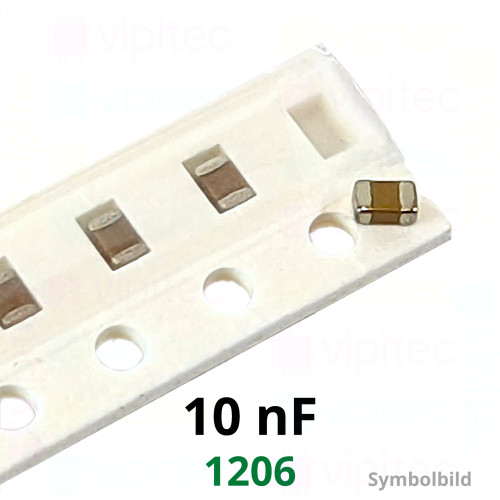 Kerko, SMD, 10 nF, ±10%, 50 V, -55..125 °C, 1206, X7R Kerko, SMD, 10 nF, ±10%, 50 V, -55..125 °C, 1206, X7R