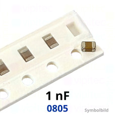 Kerko, SMD, 1 nF, ±10%, 100 V, -55..125 °C, 0805, X7R