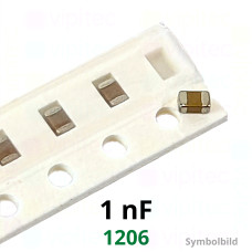 Kerko, SMD, 1 nF, ±10%, 50 V, -55..125 °C, 1206, X7R