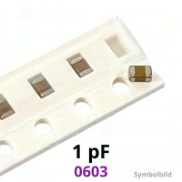 Kerko, SMD, 1 pF, ±10%, 50 V, -55..125 °C, 0603, NP0 / C0G