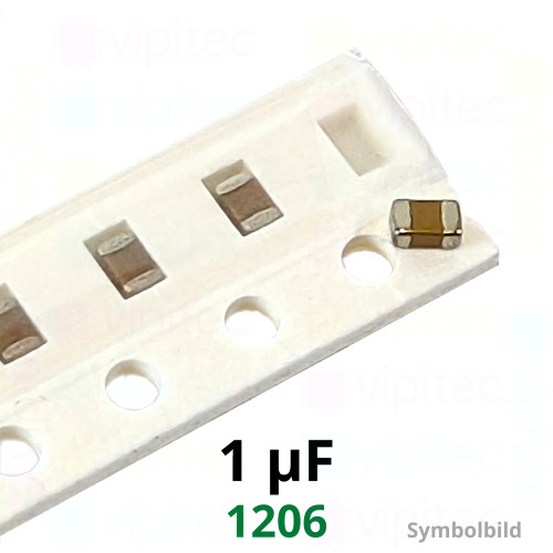 Kerko, SMD, 1 µF, ±10%, 50 V, -55..125 °C, 1206, X7R Kerko, SMD, 1 µF, ±10%, 50 V, -55..125 °C, 1206, X7R
