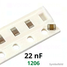 Kerko, SMD, 22 nF, ±10%, 50 V, -55..125 °C, 1206, X7R