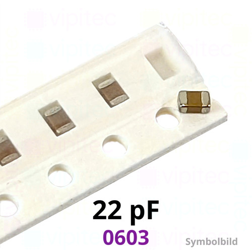 Kerko, SMD, 22 pF, ±10%, 50 V, -55..125 °C, 0603, NP0 / C0G