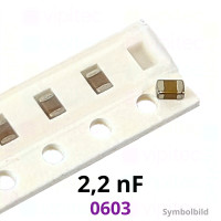 Kerko, SMD, 2,2 nF, ±10%, 50 V, -55..125 °C, 0603, X7R